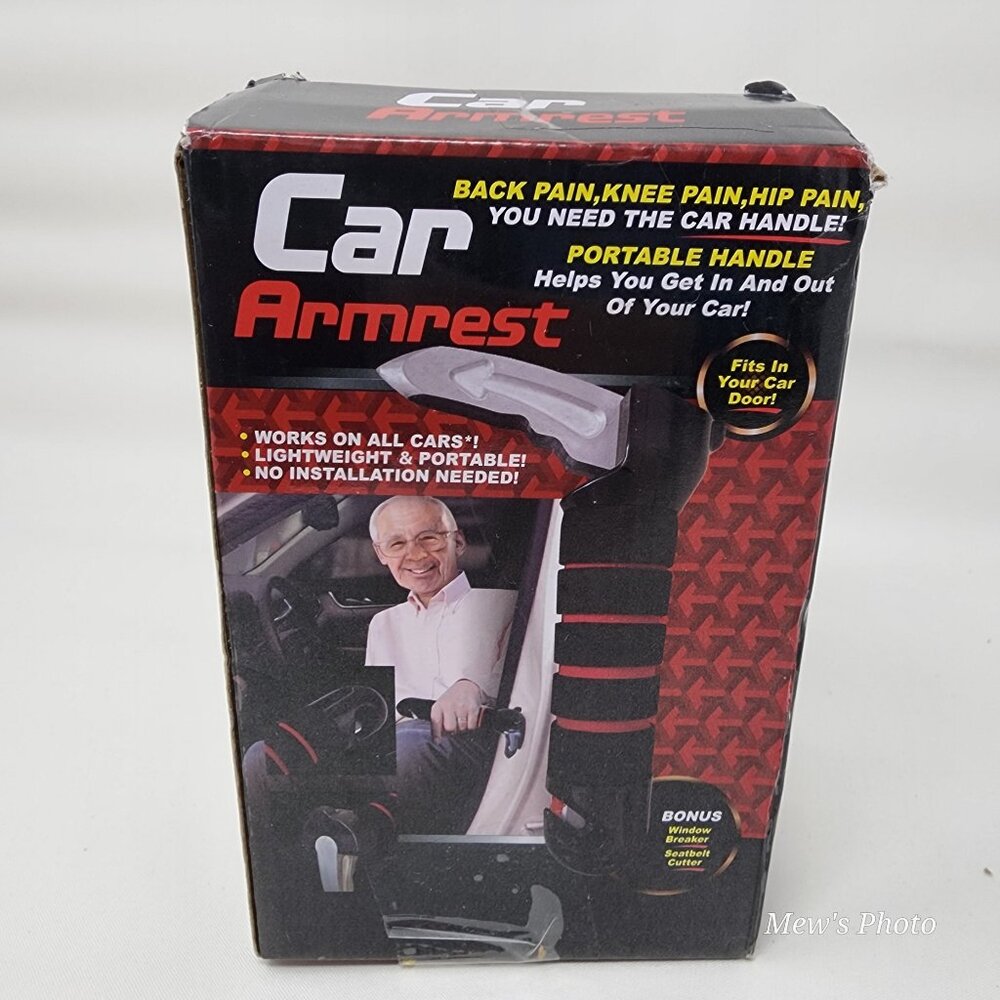 Car Door Handle for Elderly, Seatbelt Cutter and Window Breaker Car Door Latch